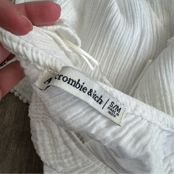 Abercrombie & Fitch One-Shoulder Tunic Coverup Braided Tassel Belt Size: S/M - Picture 10 of 10